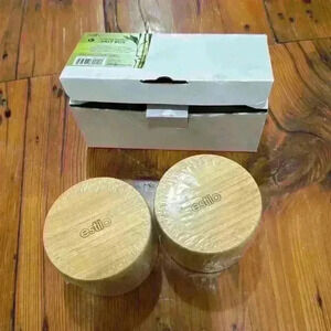 Estilo Premium Bamboo Salt Box set of two new in box